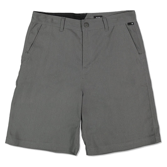Volcom Billow Chino Shorts Pewter grey front flat lay