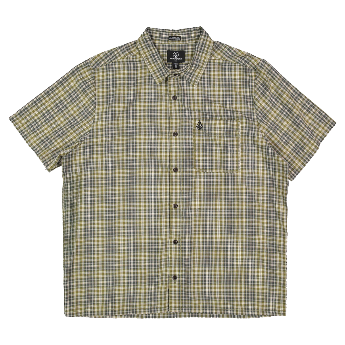Volcom - Freewheel Short Sleeve Shirt Olive front