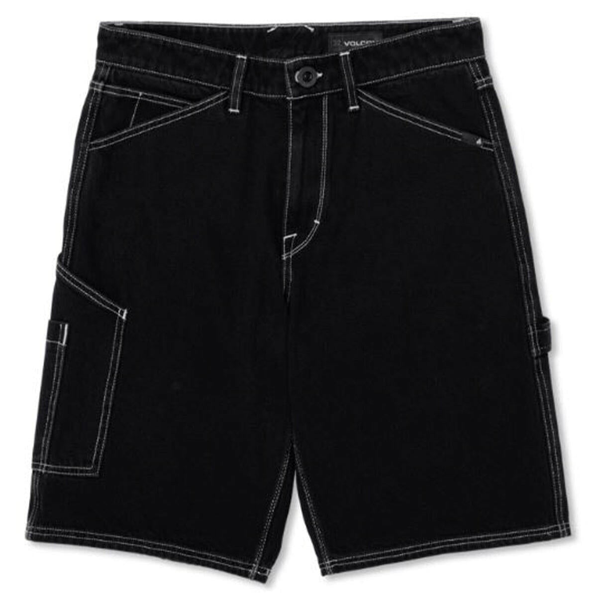 Volcom - Labored Denim Utility Shorts Black.