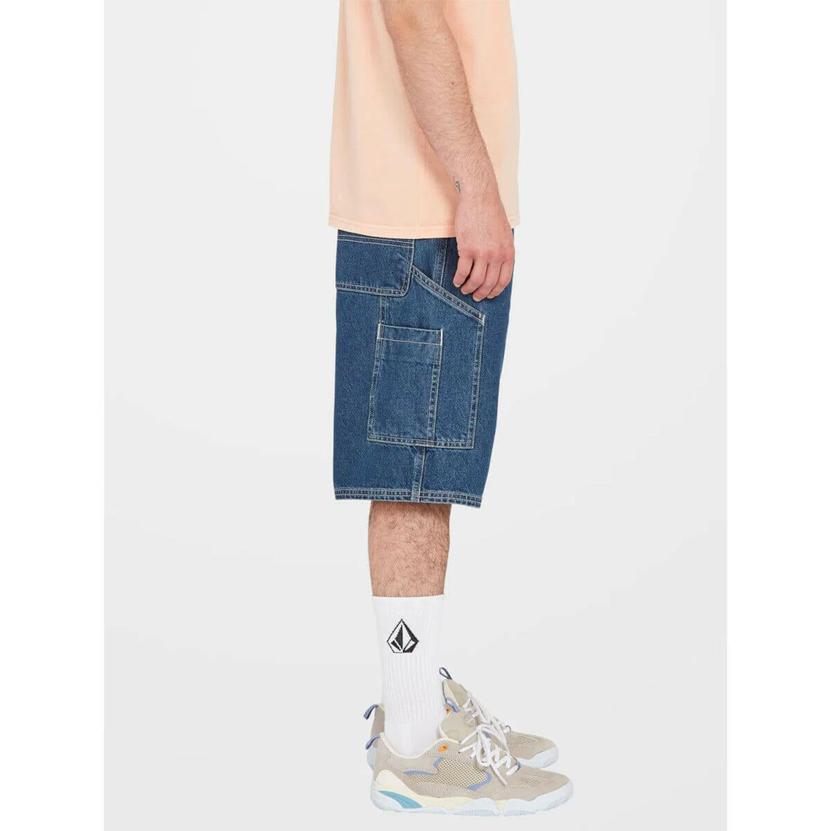Volcom - Labored Denim Utility Shorts Indigo Ridge Wash.