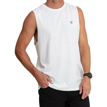 Volcom - Solid Muscle Tank White.