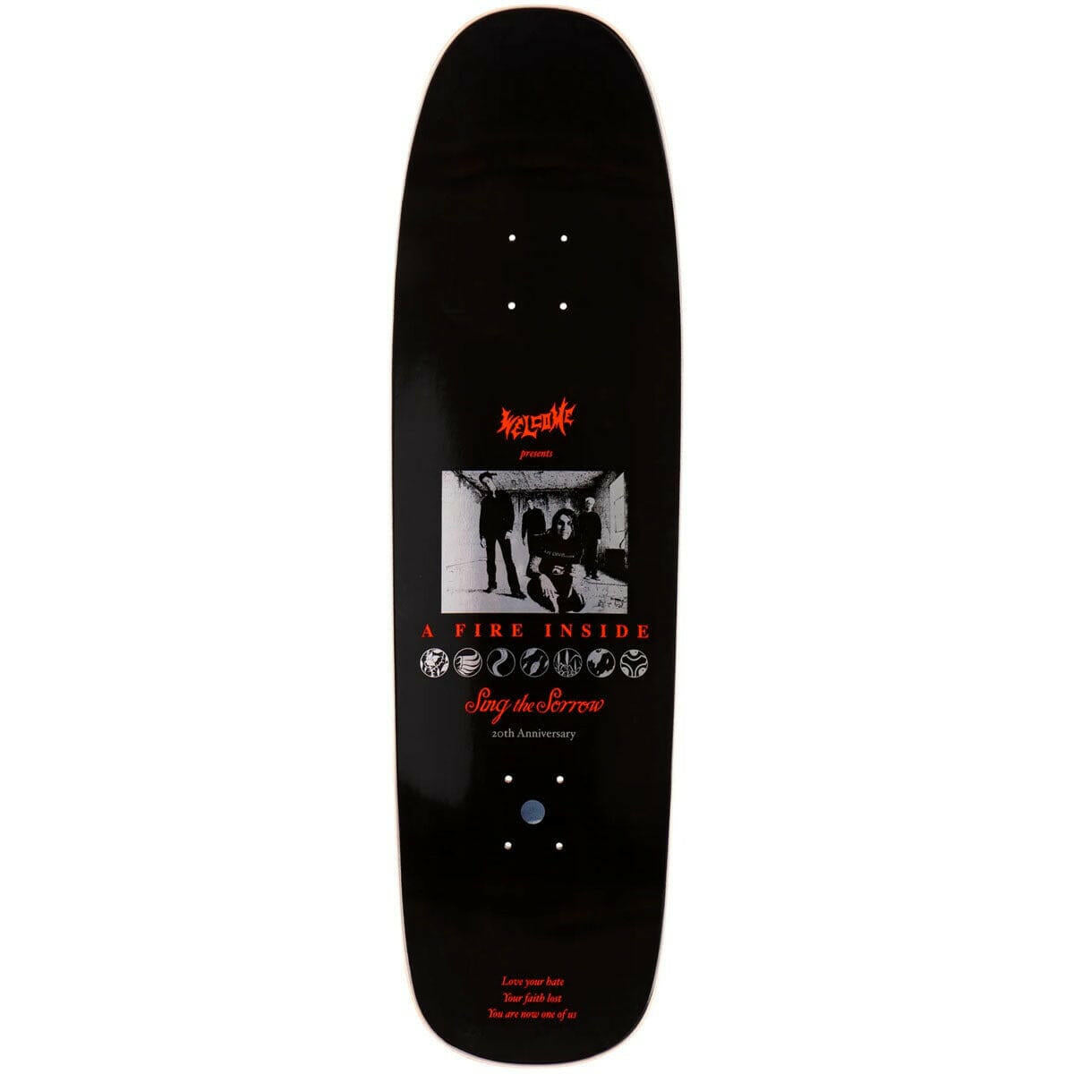 Welcome - AFI Sing The Sorrow on Golem 9.25 Skateboard Deck.