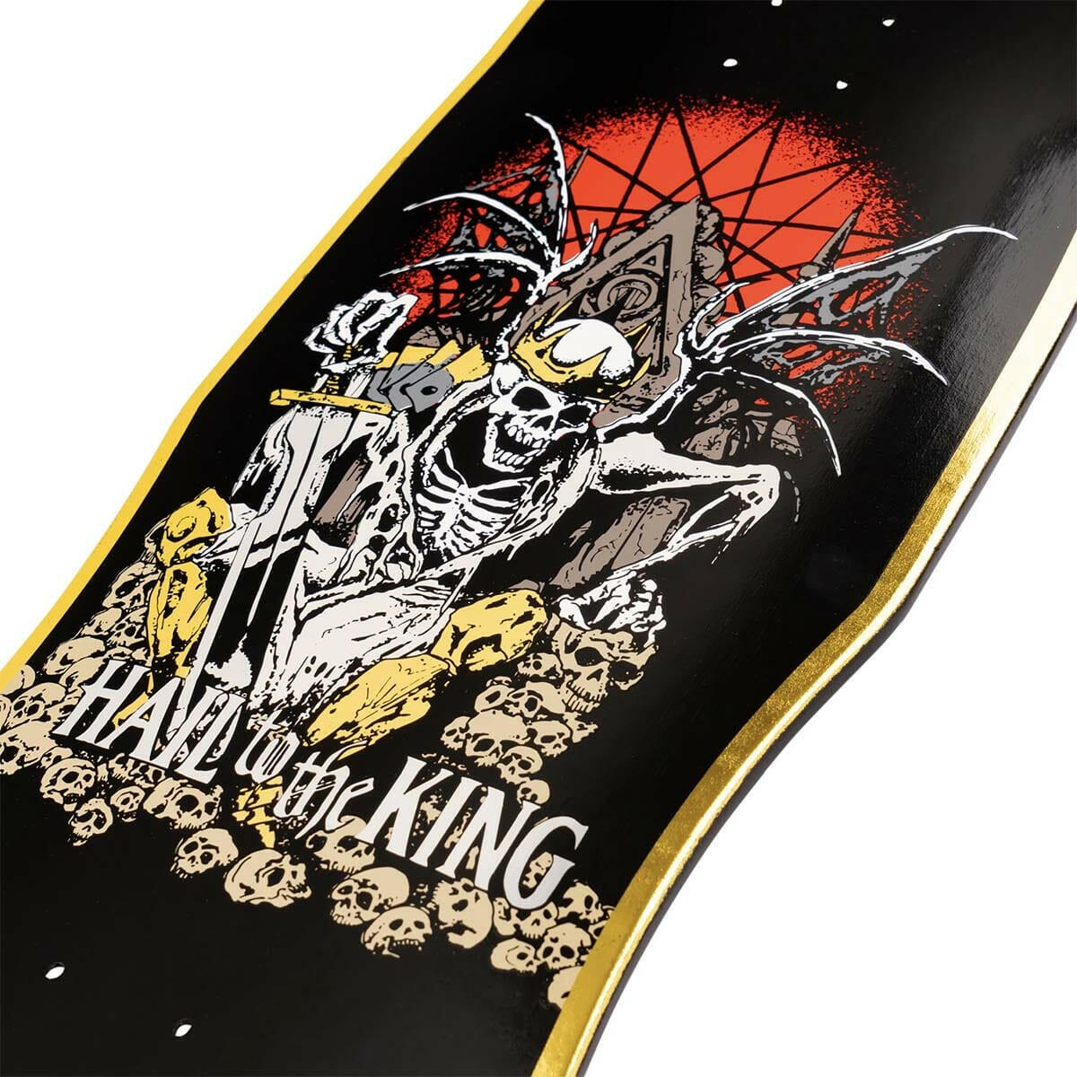 Welcome - A7X Hail To The King on Dark Lord 9.75 Skateboard Deck.