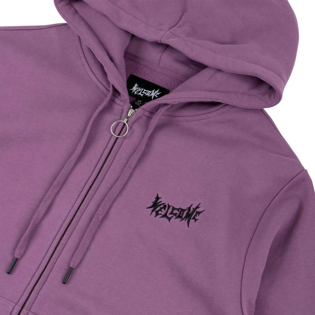 Welcome - Balance Embroidered Zip Hoodie Berry.