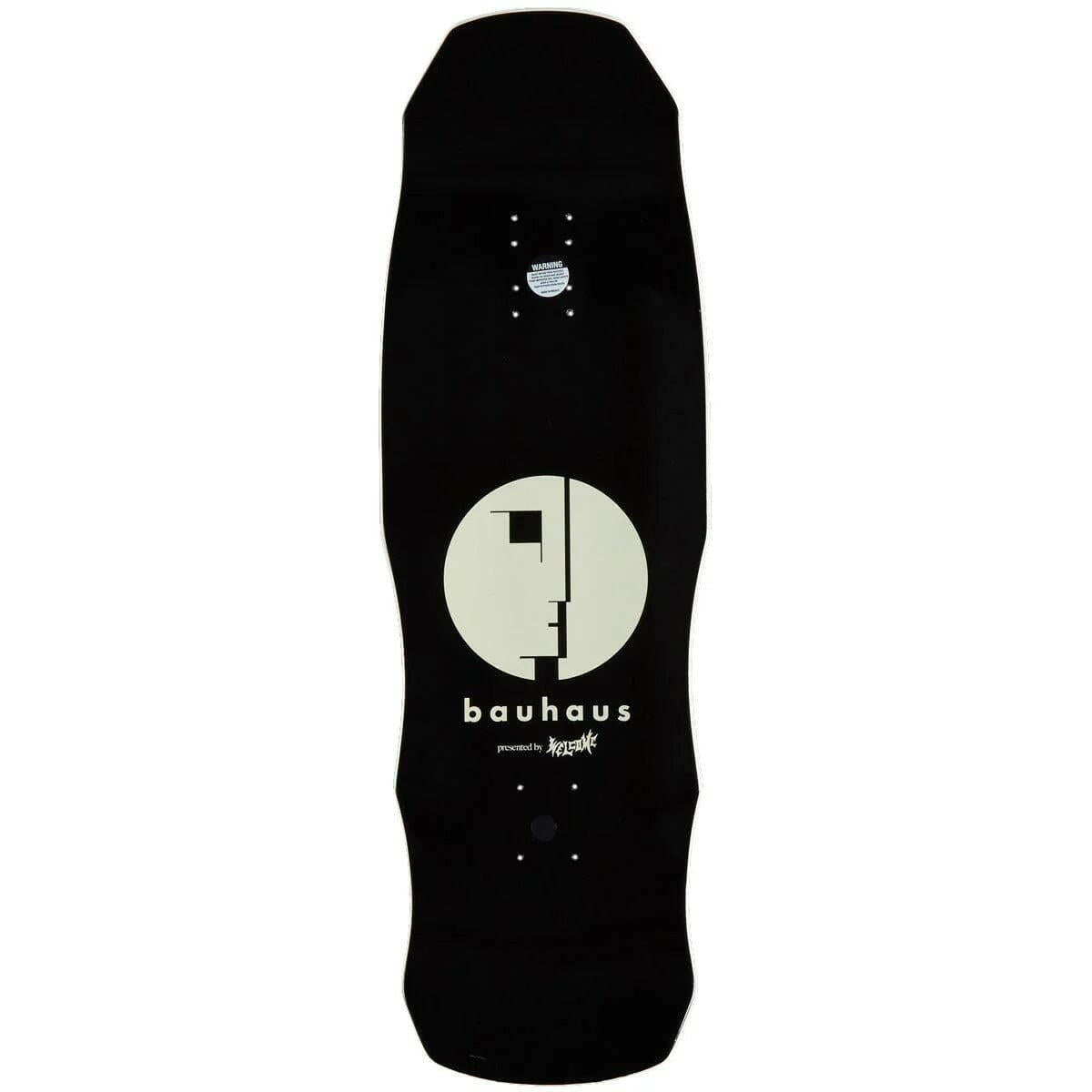 Welcome - Bauhaus Portrait on Dark Lord 9.85 Skateboard Deck.