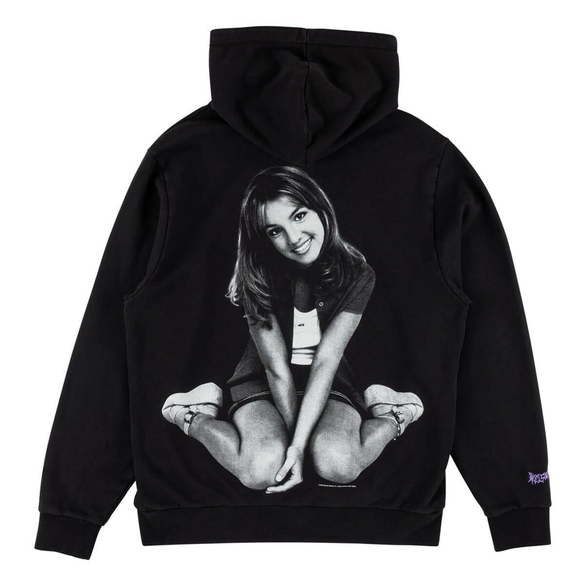 Welcome - Britney Spears Flower Pigment-Dyed Hoodie Black.