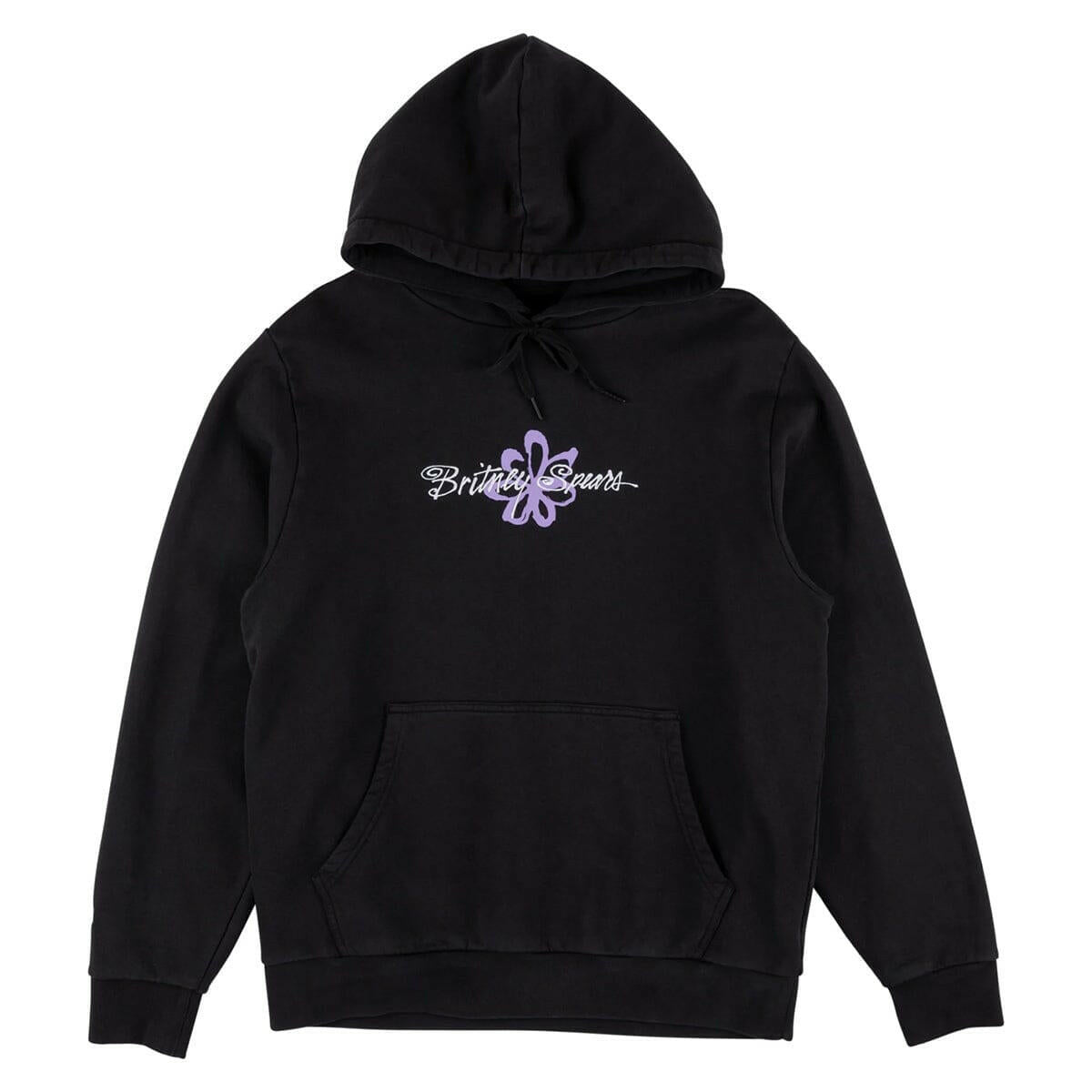 Welcome - Britney Spears Flower Pigment-Dyed Hoodie Black.