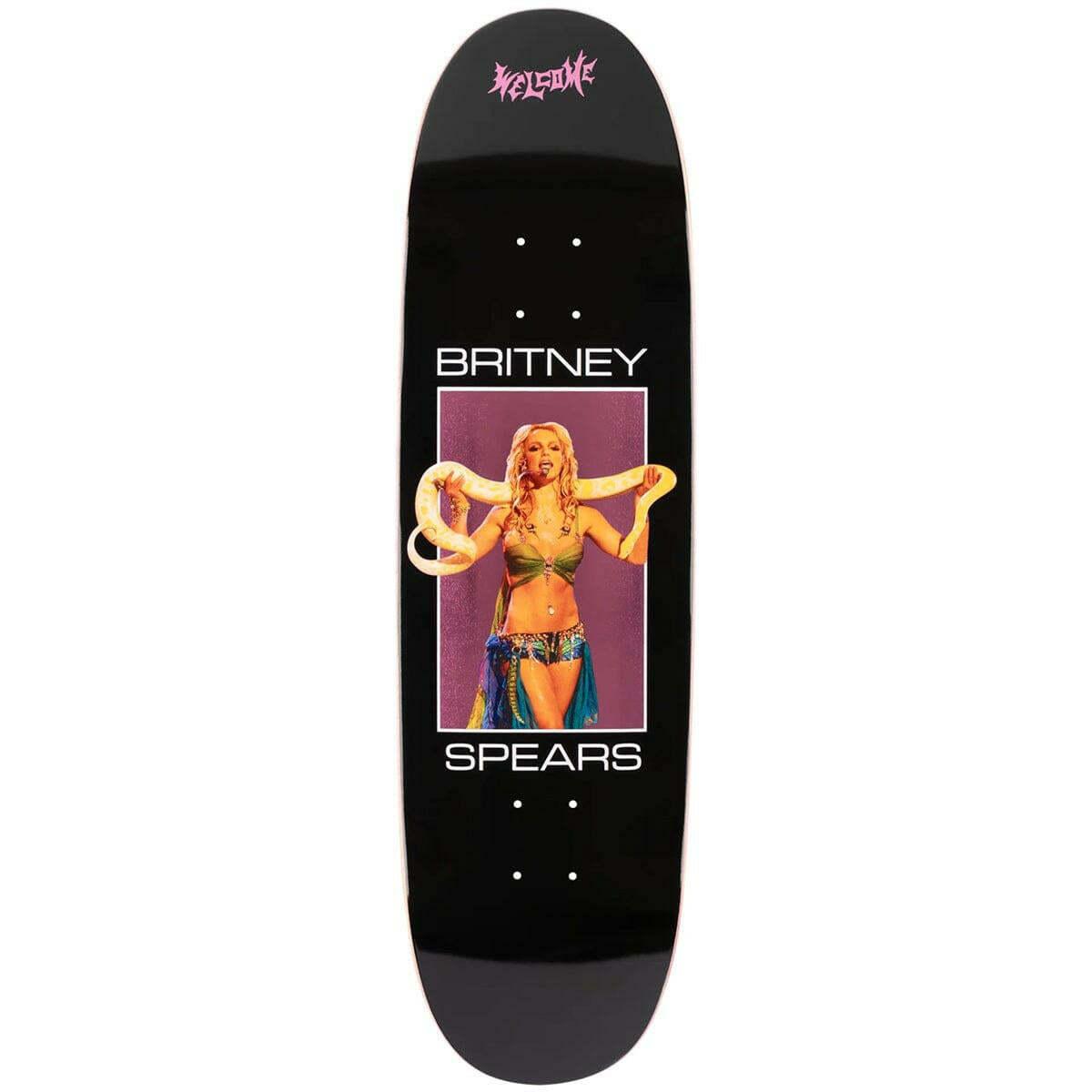Welcome - Britney Spears Snake on Son of Boline 2 8.8 Skateboard Deck.