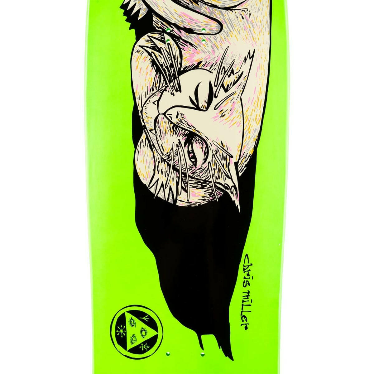 Welcome - Chris Miller Sleeping Cat on Gaia 9.6 Skateboard Deck.