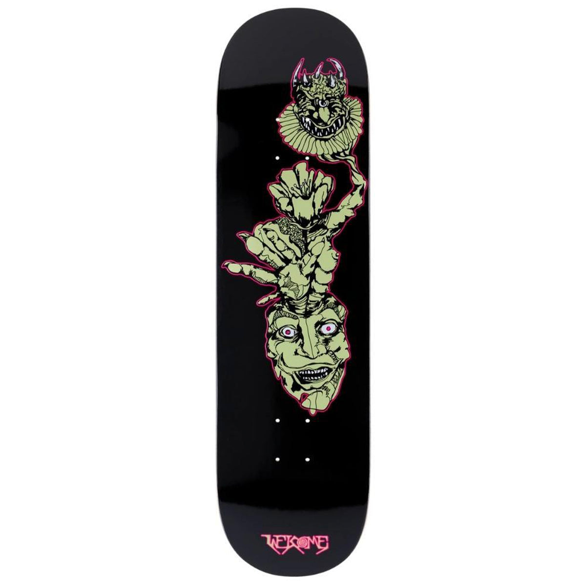 Welcome - Intruder on Evil Twin 8.5 Skateboard Deck.