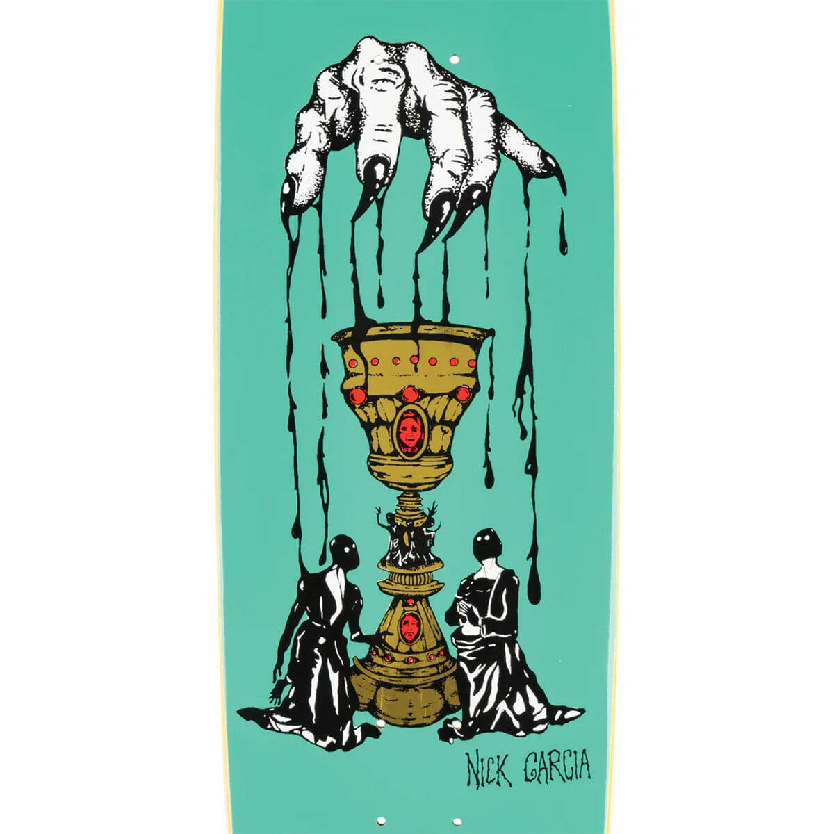 Welcome - Nick Garcia Chalice Son of Boline Teal 8.8 Skateboard Deck.