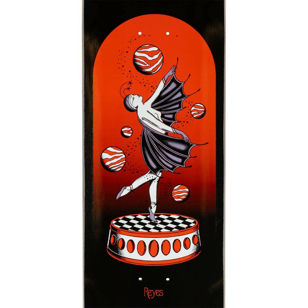 Welcome - Ryan Reyes Dancer Black 8.5 Skateboard Deck Black.