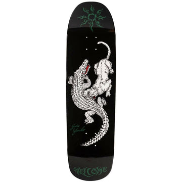 Welcome - Jake Yanko Swamp Fight on Panther Black 9.0 Skateboard Deck.