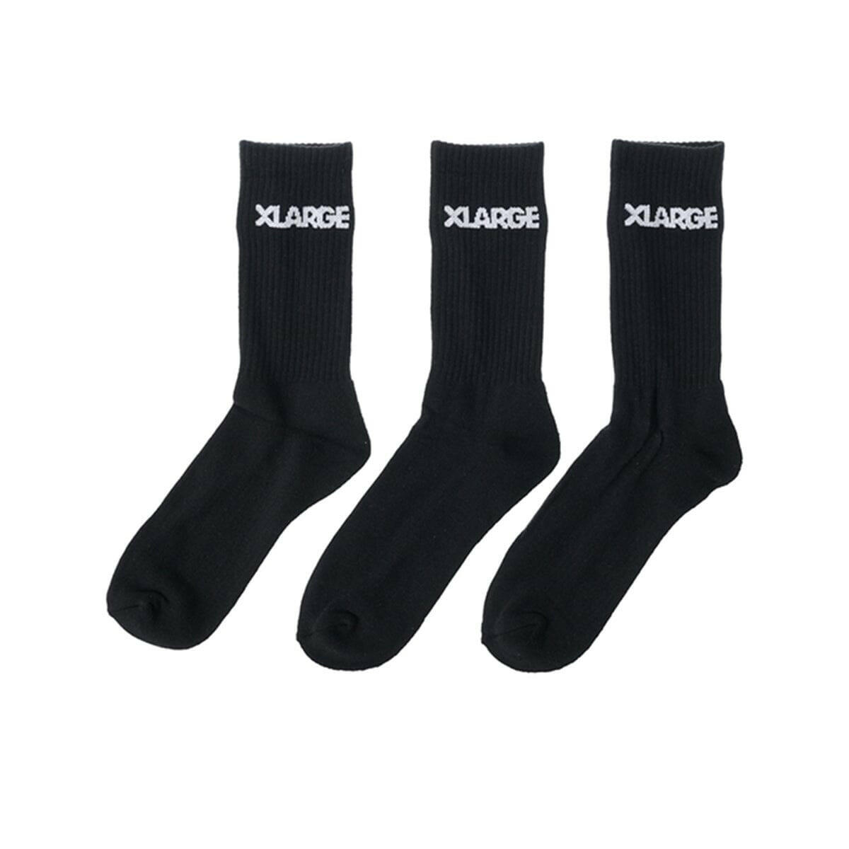 Xlarge - 91 Socks 3 Pack Black.