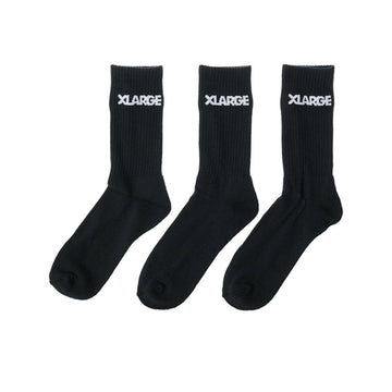 Xlarge - 91 Socks 3 Pack Black.