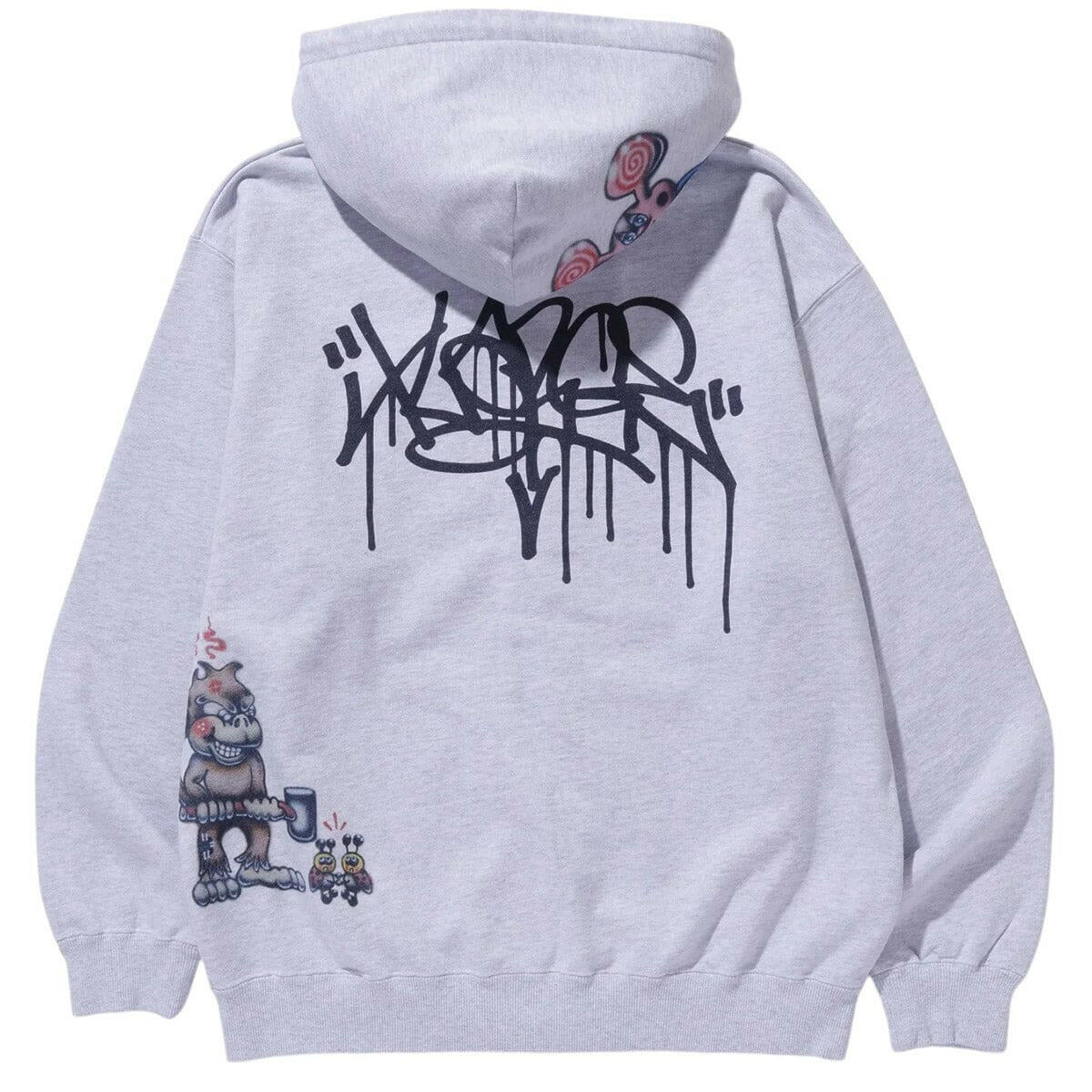 Xlarge - Painting Zip Up Hoodie Ash.