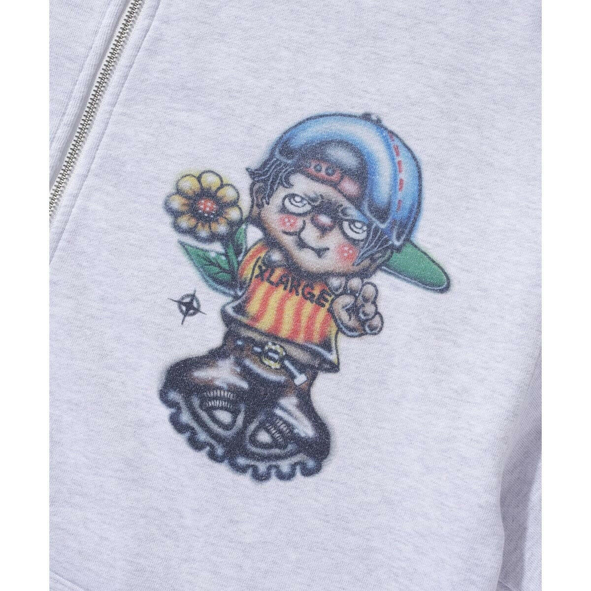 Xlarge - Painting Zip Up Hoodie Ash.