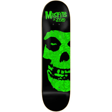 Zero Misfits Fiend Skull Neon Green 8.375 Skateboard Deck