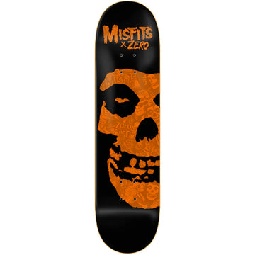 Zero Misfits Fiend Skull Neon Orange 8.5 Skateboard Deck