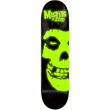 Zero - Misfits Fiend Skull GITD 8.25 Skateboard Deck.