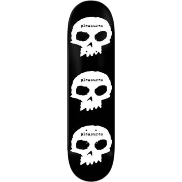Zero Pleasures 3 Skull 8.25 Skateboard Deck