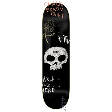 Zero - Single Skull Chalkboard 8.25 Skateboard Deck.