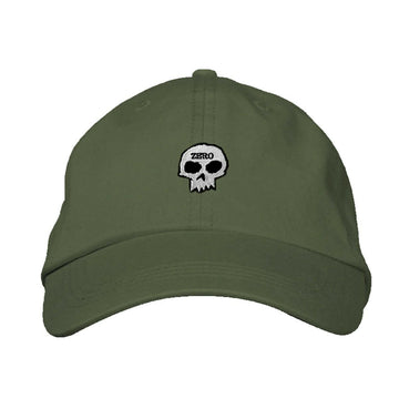 Zero - Single Skull Dad Hat Military Green.
