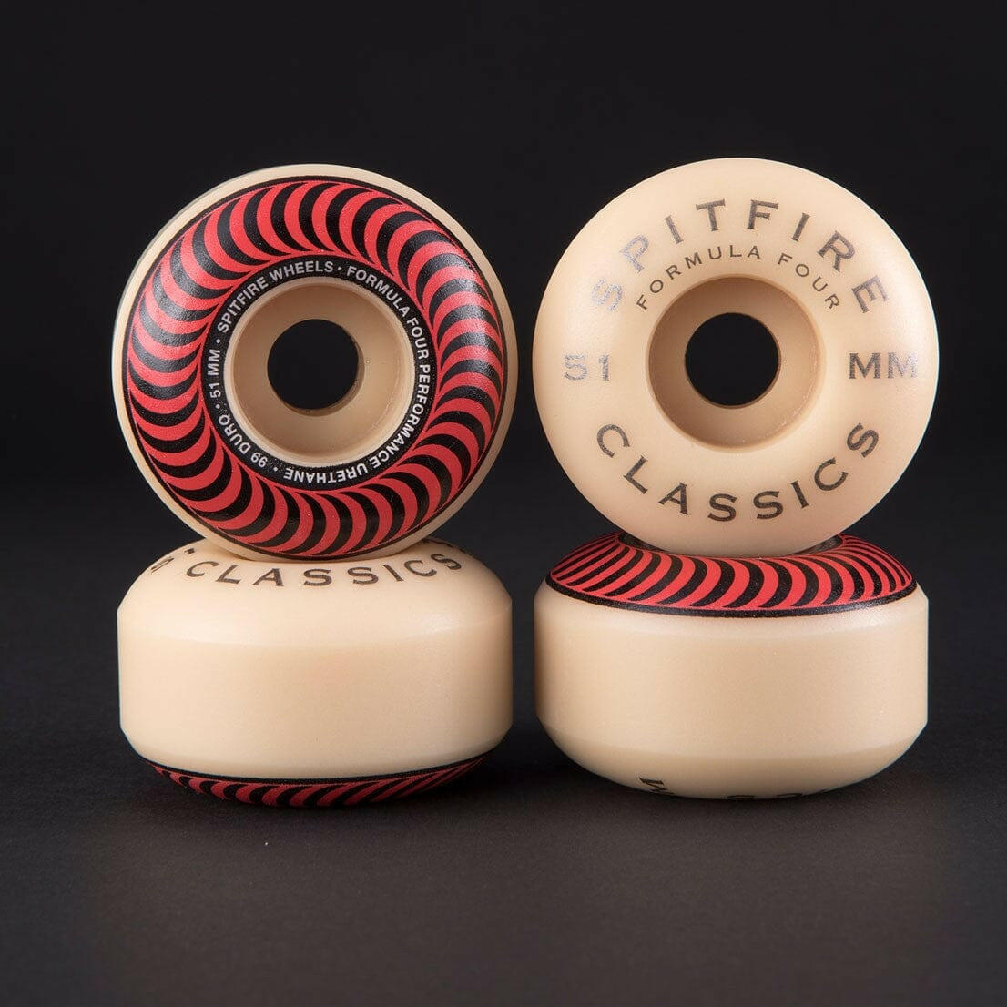 Spitfire - F4 Classics 51MM 99A Skateboard Wheels.