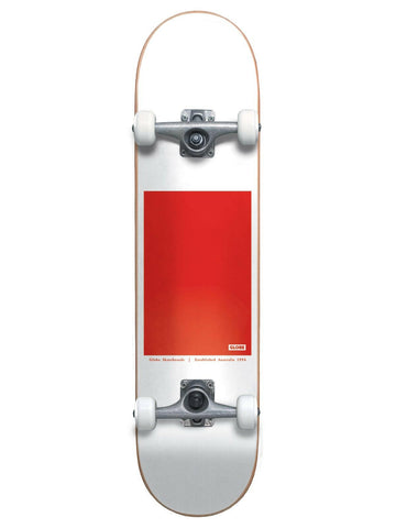Globe - G0 Block Serif White/Red 8.0 Complete Skateboard.