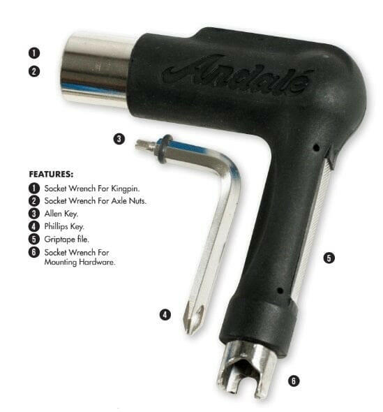 Andale - Multi Purpose Ratchet Skate Tool.