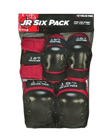 187 - Junior Six Pack Pad Set Red.