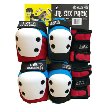 187 - Junior Six Pack Pad Set Red/White/Blue.