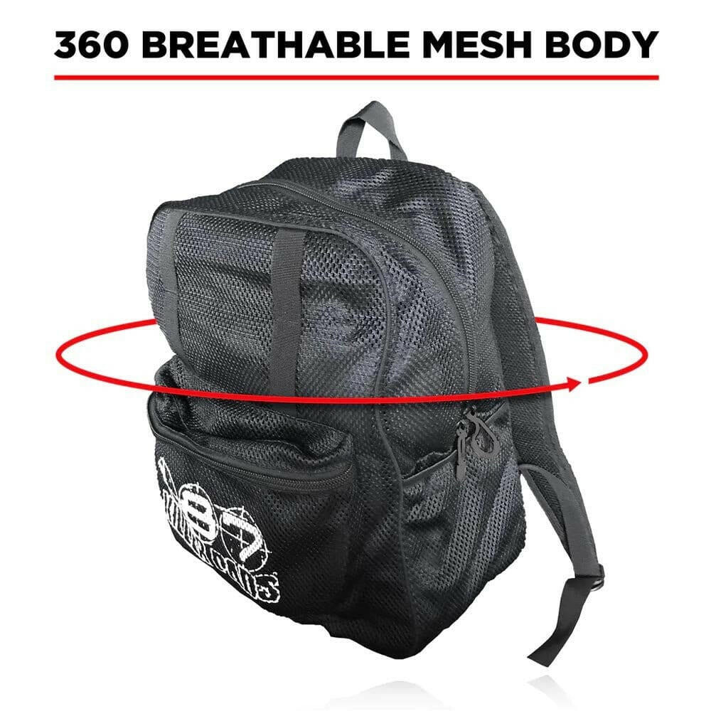 187 - Mesh Backpack Black.