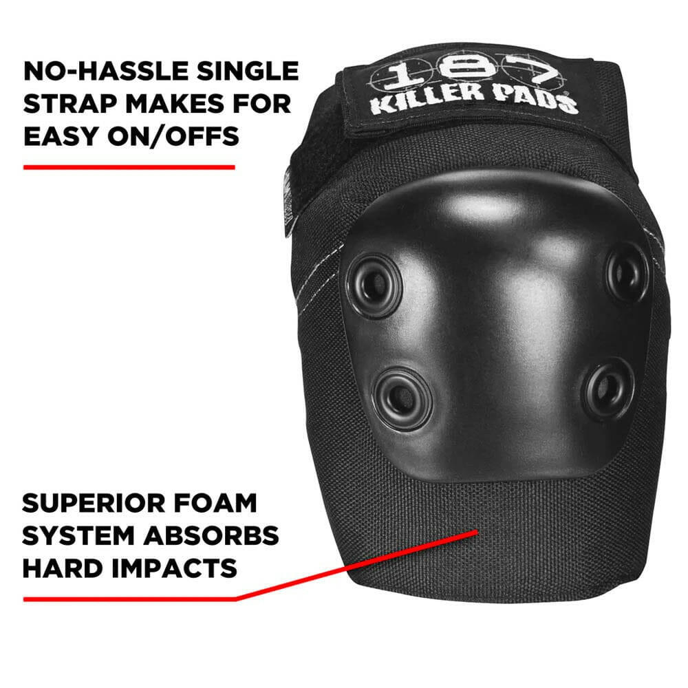 187 Killer Pads Slim Elbow Pad Black Details