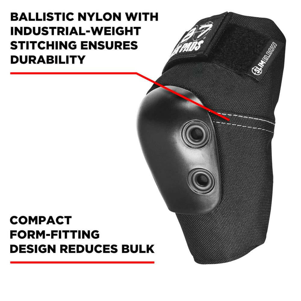 187 Killer Pads Slim Elbow Pad Black Details