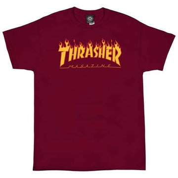 Thrasher - Flame Mens Tee Cardinal Red.