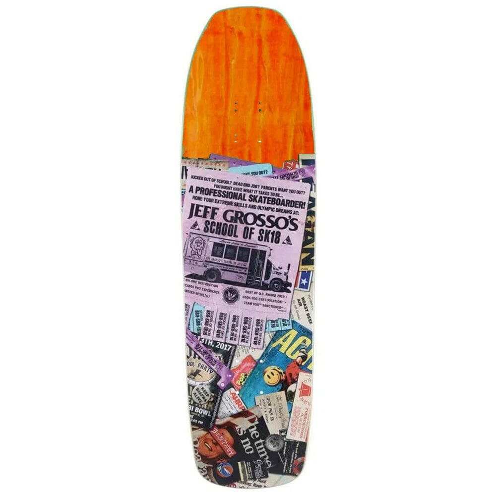 Anti Hero - Jeff Grosso School of Sk18 9.25 Skateboard Deck.