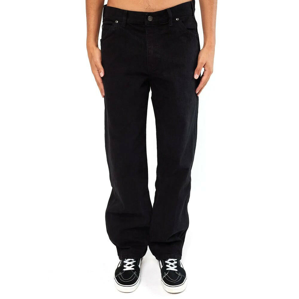 Dickies - 13293 Relaxed Straight Fit 5 Pocket Denim Jeans Rinsed Black.