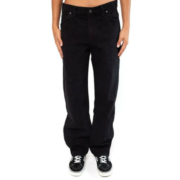 Dickies - 13293 Relaxed Straight Fit 5 Pocket Denim Jeans Rinsed Black.