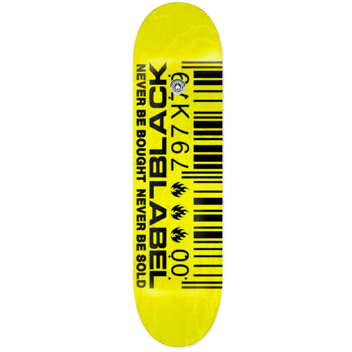 Black Label - Barcode Ripped 8.8" Skateboard Deck.