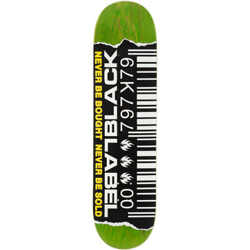 Black Label - Barcode Ripped 8.8" Skateboard Deck.