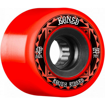 Bones - Rough Riders Runners Red 59MM 80A ATF Skateboard Wheels.