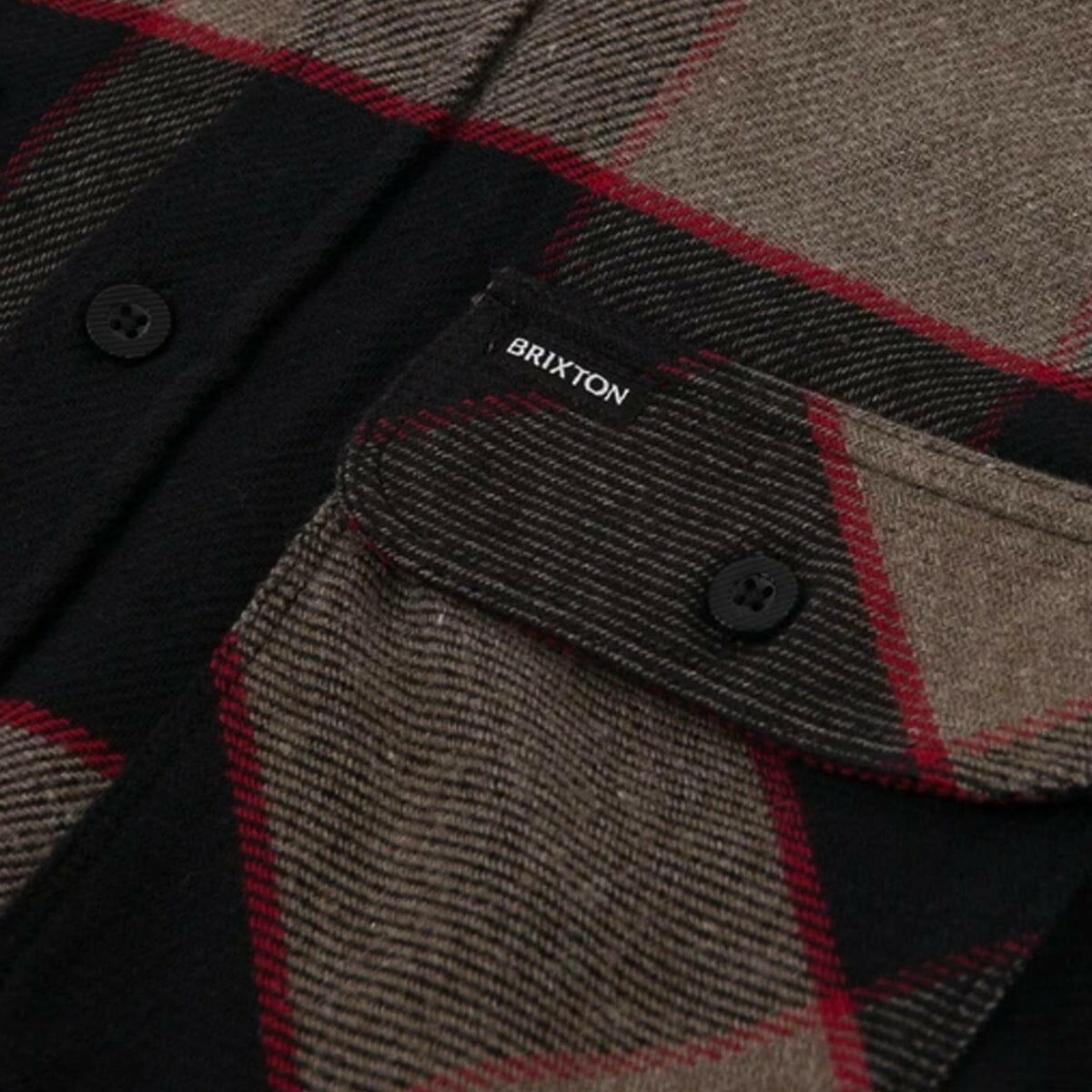 Brixton - Bowery Flannel Heather Grey/Charcoal.