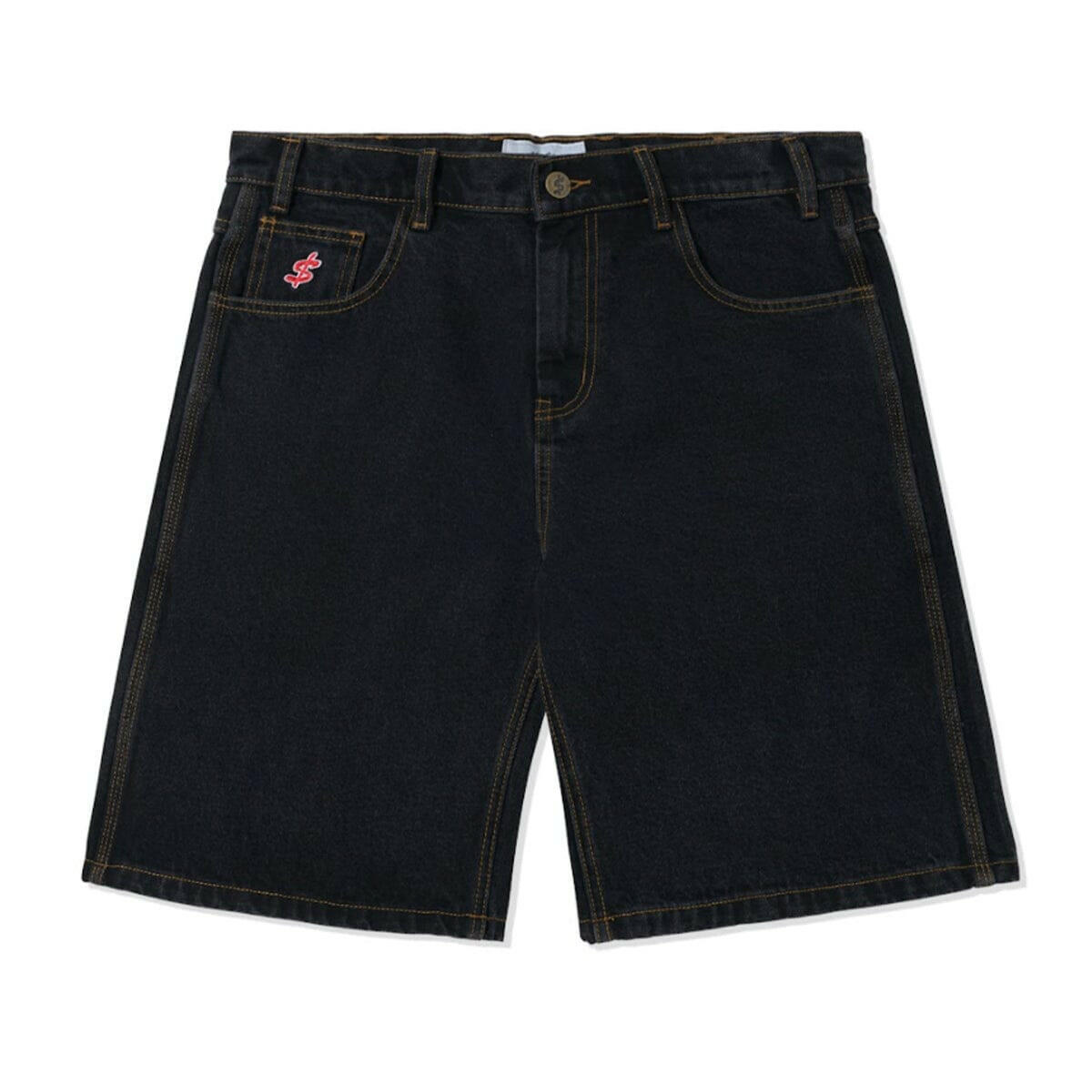 Cash Only - Baggy Denim Mens Shorts Washed Black.