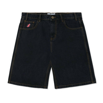 Cash Only - Baggy Denim Mens Shorts Washed Black.