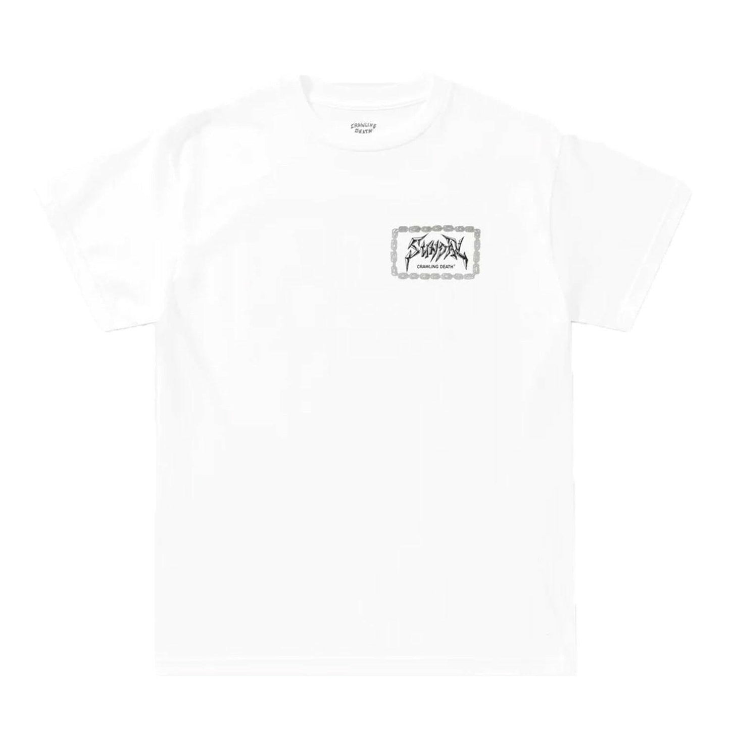 Crawling Death - Sunday Chains Tee White.
