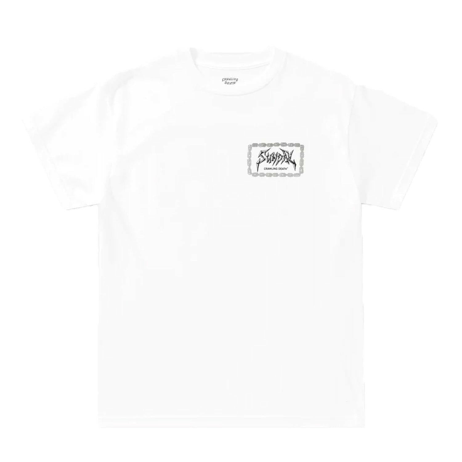 Crawling Death - Sunday Chains Tee White.