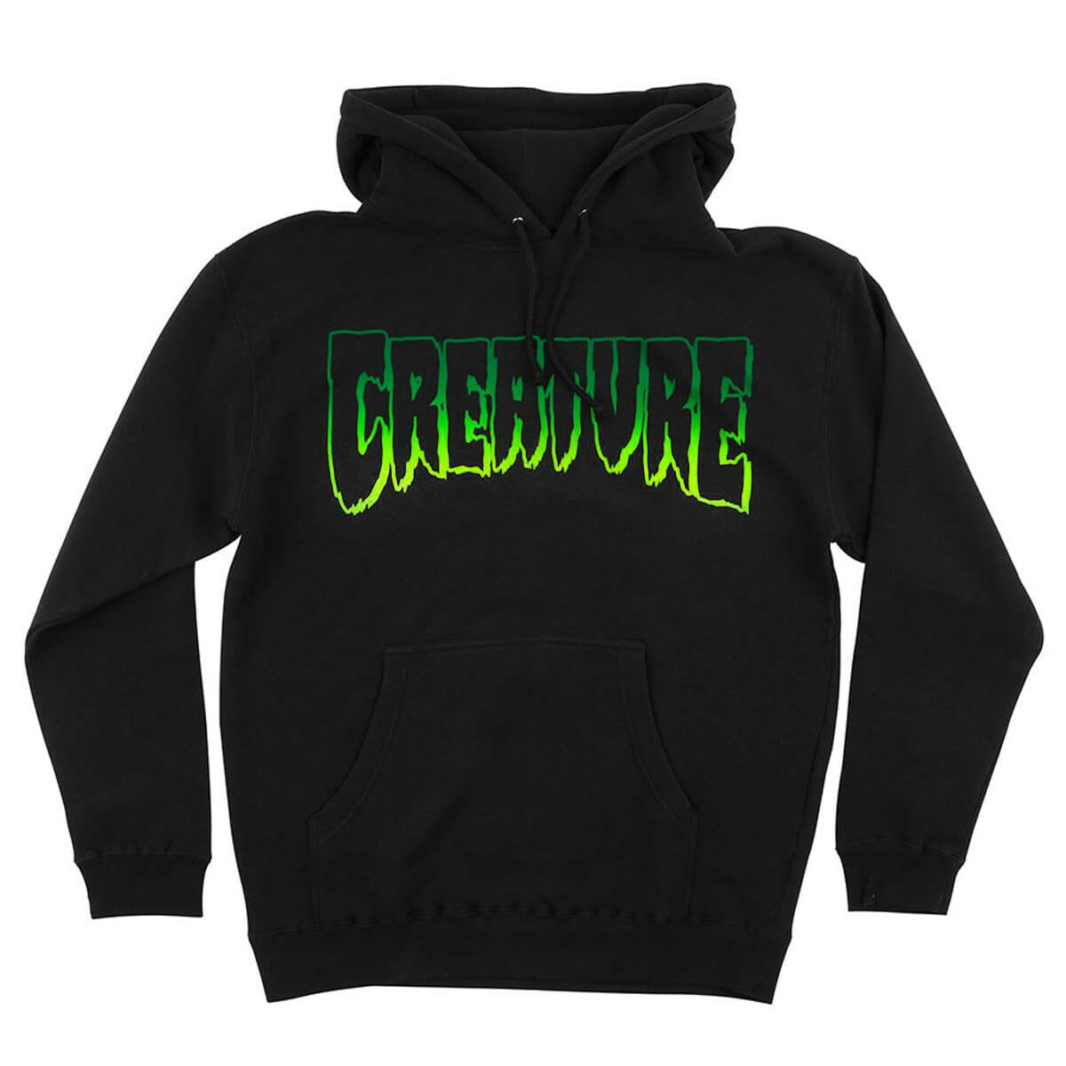 Creature - Logo Outline Mens Hoodie Black/Green.