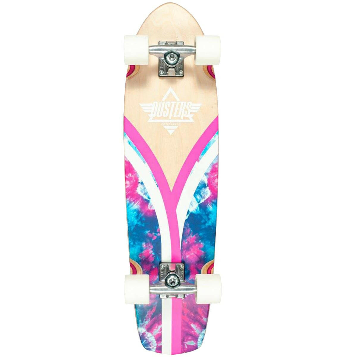 Dusters - Flashback Checker Tie Dye Cruiser 8.5 Complete Skateboard.