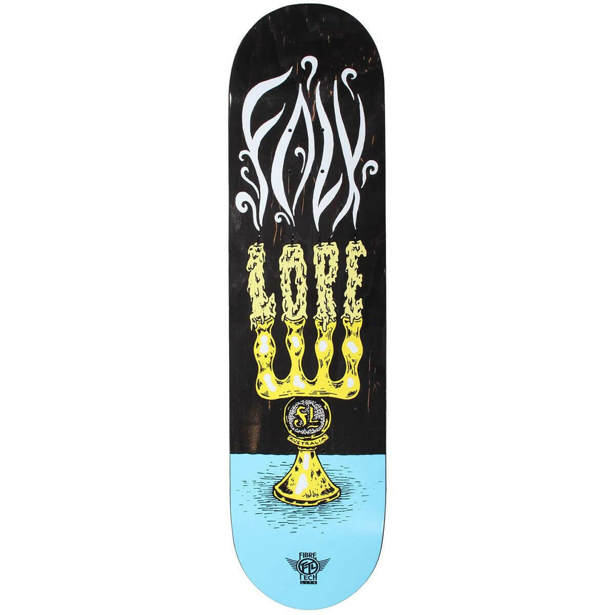Folklore - Candle Fibretech Lite Blue 8.375" Skateboard Deck.